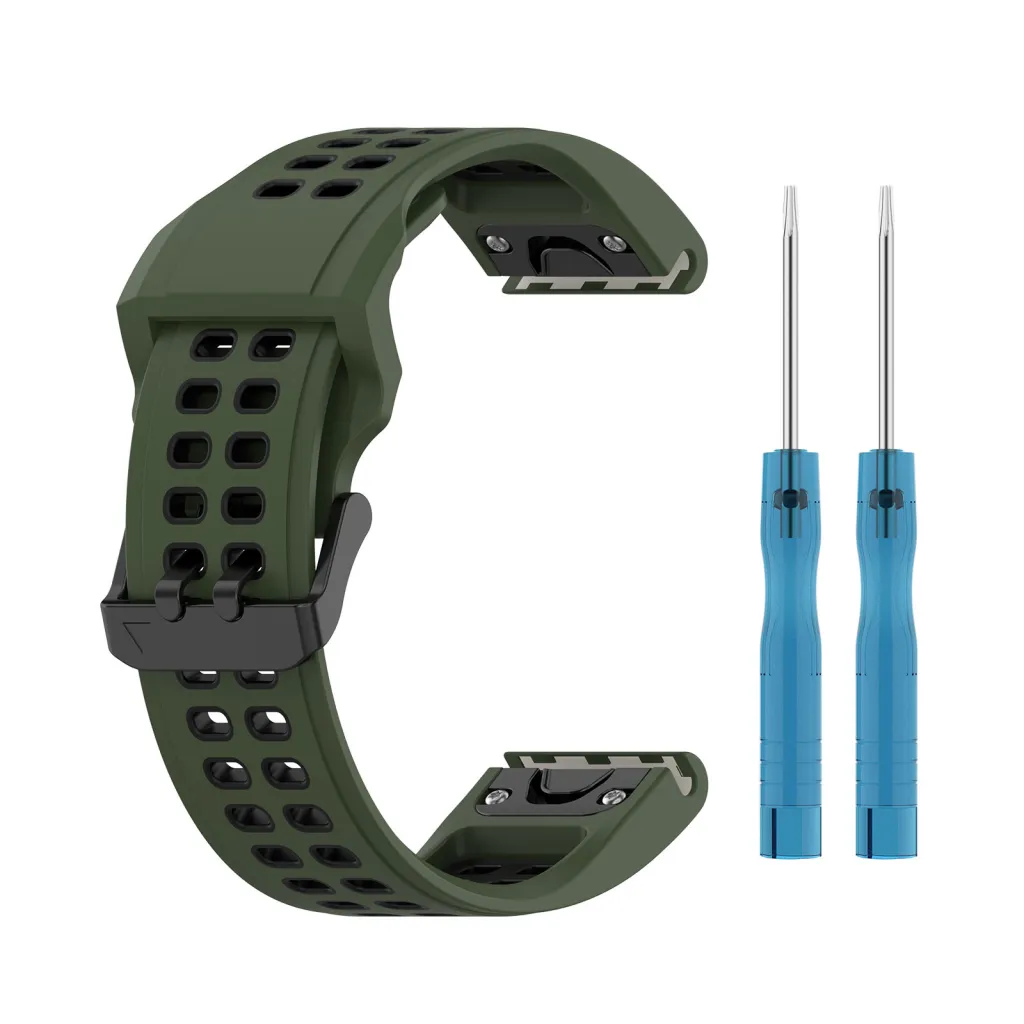 Pasek do Garmin guma zielony Smart-Planet zielony