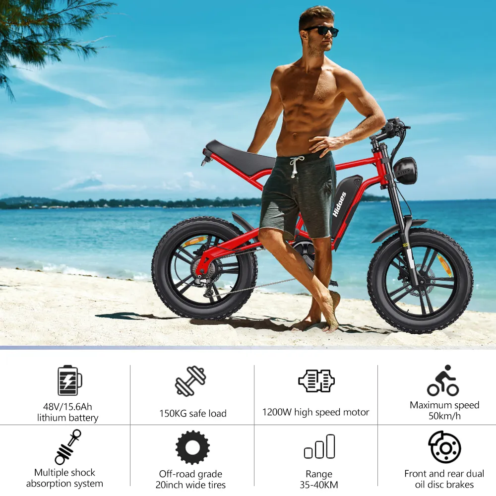 ROWER ELEKTRYCZNY Rowery Elektryczne E-Bike B6 50KM/H ZASIĘG 70KM Shimano