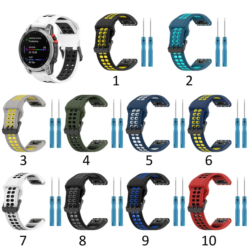 Pasek do Garmin guma zielony Smart-Planet zielony