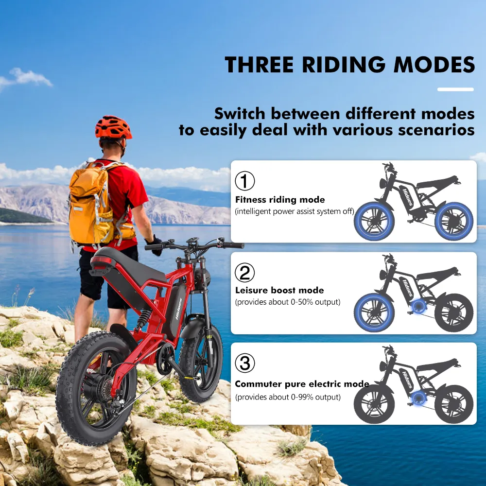 ROWER ELEKTRYCZNY Rowery Elektryczne E-Bike B6 50KM/H ZASIĘG 70KM Shimano